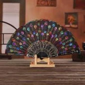 YELPAZE Pullu Şık Doğal Serinletici Yelpaze Renkli - 1