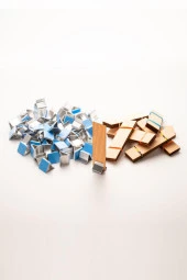 Ahşap Mum Fitili + Yapışkanlı Sehpa - 75 Adet ( 20mm x 75mm x 0,5mm ) thumbnail 1