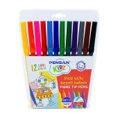 Pensan Kidz Keçeli Kalem 12 Renk İnce Uçlu Keçeli Boya Kalemi thumbnail 1