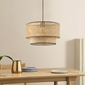 Homing Hazeran Rattan 2 Katlı Sarkıt Avize AYD-3352 - 1