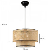 Homing Hazeran Rattan 2 Katlı Sarkıt Avize AYD-3352 - 3
