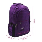Sentor 3 Bölmeli Laptop Bölmeli Okul Sırt Çantası Mürdüm - 2