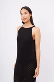 Peraluna EVELIEN DRESS Ajurlu Kadın Plaj Elbisesi - Siyah - 6