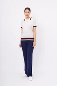 Styleboom X Peraluna LIZA BLOUSE Polo Yaka Kadın Triko Bluz - Ekru - 1
