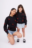 Peraluna CHERRY CARDIGAN - Organik Pamuk Kız Çocuk Hırka - Siyah - 7