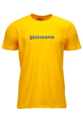 Erkek Standart Fit Shinzone Göğüs Baskılı Sarı Siyah 2'li Set T-Shirt - 2