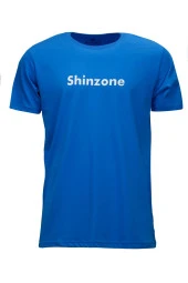 Erkek Standart Fit Shinzone Göğüs Baskılı Mavi Lacivert 2'li Set T-Shirt - 2