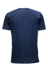 Erkek Standart Fit Shinzone Göğüs Baskılı Mavi Lacivert 2'li Set T-Shirt - 7