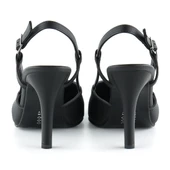 Erkan Saçmacı Sacha Siyah Saten Arkası Açık Abiye Stiletto - 4