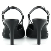 Erkan Saçmacı Sacha Siyah Yılan Arkası Açık Stiletto - 4