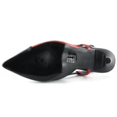 Erkan Saçmacı Sacha Siyah Kırmızı Arkası Açık Stiletto - 5