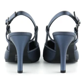 Erkan Saçmacı Sacha Lacivert Saten Arkası Açık Abiye Stiletto - 4