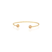 Kadir Jewellery 22 Ayar Altın Kaplama El İşçiliği Zirkon Taşlı Kadın Charm Bileklik - 5