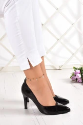 Erkan Saçmacı Veronica Siyah Rugan Jatqılı Stiletto - 3