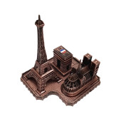 Vintage Metal Fransa Paris Şehri Bakır 14 Cm Biblo - 3