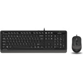 A4 Tech F1010 Siyah-Gri Kablolu Klavye Mouse Seti - 1