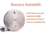 Anymetre TH603 Termometre Nem Ölçer Higrometre Paslanmaz Çelik Metal Çerçeve - 3
