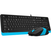 A4Tech F1010 USB Q Trk Optic Mouse Siyah/Mavi Standart Klavye - Mouse Set - 2