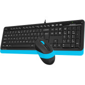 A4Tech F1010 USB Q Trk Optic Mouse Siyah/Mavi Standart Klavye - Mouse Set - 3