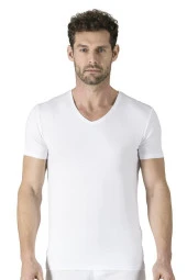 6 Adet Özkan Erkek Modal V Yaka Kısa Kol Atlet Fanila 11143 thumbnail 1