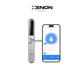Xenon Smart Akıllı Kapı Kilidi Parmak İzi Dokunmatik Şifre Girişli Gümüş thumbnail 3