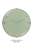YALDIZLI YESIL ZEMİNLİ DUVAR SAATİ 35 CM - 3