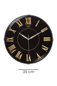 YALDIZLI ROMA RAKAM SİYAH ZEMİNLİ DUVAR SAATİ 35 CM - 5