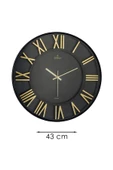 ROMA RAKAMLI SİYAH ZEMİNLİ DUVAR SAATİ 43 CM - 3
