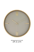 DEKORATİF KREM KADRAN ÇİZGİLİ RAKAM GOLD DUVAR SAATİ 29.5 CM - 3