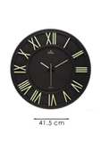 SİYAH ZEMİNLİ FOSFORLU ROMA RAKAMLI DUVAR SAATİ 41.5 CM - 3