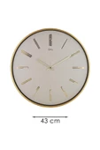 GOLD BEJ KADRAN RAKAMLI DUVAR SAATİ 43 CM - 3