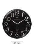 KENSINGTON LONDON YAZILI SİYAH ZEMİNLİ BOMBELİ DUVAR SAATİ 35 CM - 3