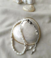 Tesbih 33 lük Sedef Doğal Taş Arpa Kesim Tespih - 5