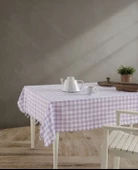 Lüx Kareli Masa Örtüsü I Sofra Bezi I Piknik Örtüsü 140x140cm - 4