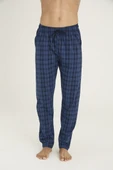 Kly Büyük Beden Erkek Ekose Tek Pijama Pantolon - 4