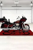 SonicTouch Motosiklet Park Matı Kaymaz Yıkanır Yağa Dayanıklı Kırmızı Motor Garaj Paspası 70x170cm - 3