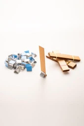 Ahşap Mum Fitili + Yapışkanlı Sehpa - 30 Adet ( 20mm x 100mm x 0,5mm ) thumbnail 1