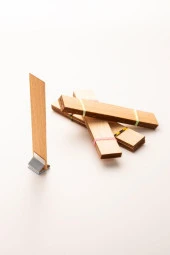 Ahşap Mum Fitili + Yapışkanlı Sehpa - 30 Adet ( 20mm x 100mm x 0,5mm ) thumbnail 2