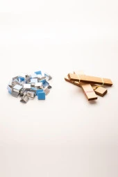 Ahşap Mum Fitili + Yapışkanlı Sehpa - 30 Adet ( 20mm x 100mm x 0,5mm ) thumbnail 3