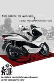 SonicTouch Motosiklet Park Matı Kaymaz Yıkanır Yağa Dayanıklı Kırmızı Motor Garaj Paspası 70x170cm - 5