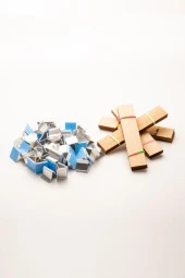 Ahşap Mum Fitili + Yapışkanlı Sehpa - 40 Adet ( 20mm x 100mm x 0,5mm ) thumbnail 3