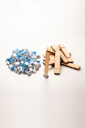 Ahşap Mum Fitili + Yapışkanlı Sehpa - 100 Adet ( 20mm x 100mm x 0,5mm ) thumbnail 1