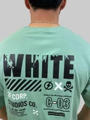 Erkek Lost Oversize Bisiklet Yaka Mint Yeşili Tişört - 6