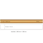 15 mm x 2800 mm Bronz Sibu Aynalı Pleksi Şerit Mobilya Süsü - 2