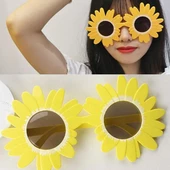 Sarı Renk Papatya Şekilli Parti Gözlüğü 18x10 cm thumbnail 2