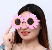 Pembe Renk Papatya Şekilli Parti Gözlüğü 18x10 cm thumbnail 2