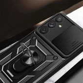 Vendas Samsung Galaxy A54 Kılıf Magnetik Standlı Kamera Korumalı Zore Sürgülü Vega Kapak - 7