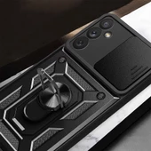 Vendas Samsung Galaxy A34 Kılıf Magnetik Standlı Kamera Korumalı Zore Sürgülü Vega Kapak - 7