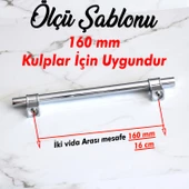 Hisar 160 mm Krom Metal Kulp Mobilya Çekmece Mutfak Dolabı Dolap Kapak Kulpları Kulbu Kulpu 16 cm thumbnail 2