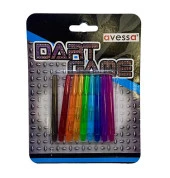 Avessa Shaft-10 Renkli Plastik Dart Oku Shaftı 9lu - 1